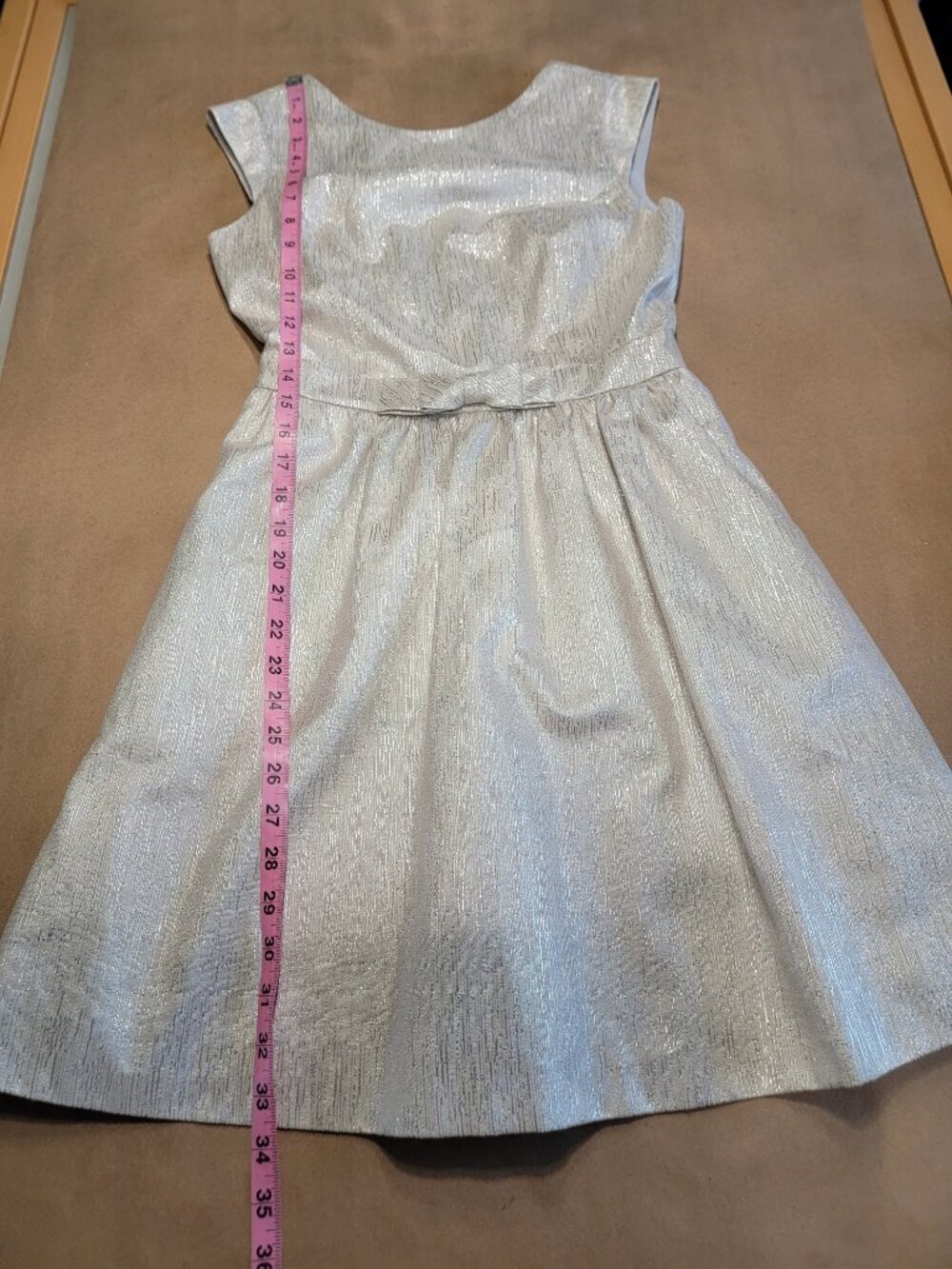 Cynthia Steffe Size 2 Silver Metallic Fit & Flare Cocktail Dress - Picture 10 of 15